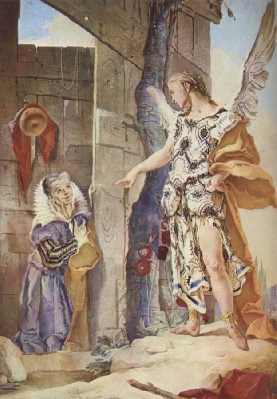 Giovanni Battista Tiepolo Sarch and the Archangel oil painting image